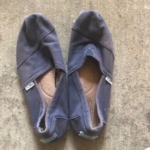 Navy Blue Toms Size 9